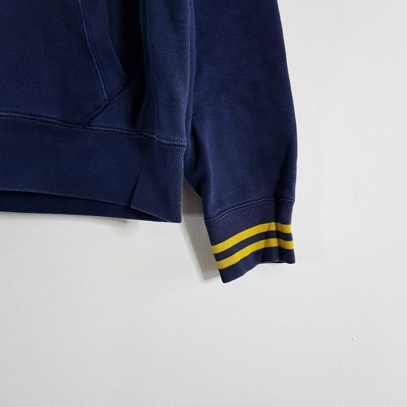 Polo Ralph Lauren Hoodie - Navy And Gold - 90s - Size Medium - Picture 5 of 6